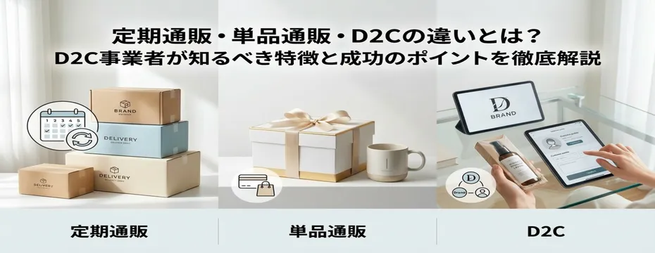 定期通販・単品通販・D2Cの違いとは？D2C事業者が知るべき特徴と成功のポイントを徹底解説