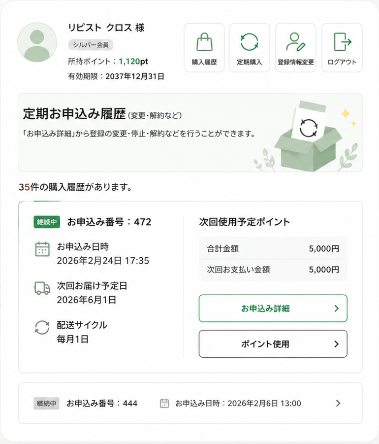 サイクル変動設定
